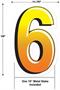 Plastic "6" Yard Sign