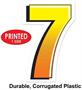 Plastic "7" Yard Sign