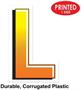 Plastic "L" Yard Sign