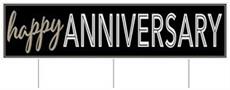 Plastic Jumbo Happy Anniv Yard Sign