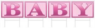 Plastic Baby Yard Sign