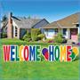 Plastic Jumbo Welcome Home Yard Sign Set