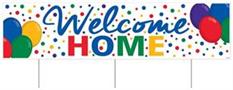 Plastic Jumbo Welcome Home Yard Sign