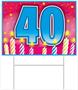 Plastic "40" Birthday Yard Sign