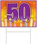 Plastic "50" Birthday Yard Sign