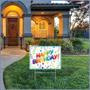Plastic Happy Birthday! Yard Sign
