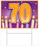 Plastic "70" Birthday Yard Sign