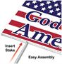 Plastic God Bless America Yard Sign