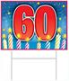 Plastic "60" Birthday Yard Sign