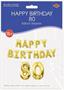 Happy Birthday "80" Balloon Streamer