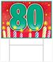 Plastic "80" Birthday Yard Sign