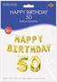 Happy Birthday "50" Balloon Streamer