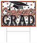 Plastic Congrats Grad Yard Sign