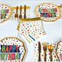 Happy Birthday Fringed Luncheon Napkins