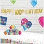 Foil Happy "100th" Birthday Streamer