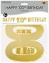 Foil Happy "100th" Birthday Streamer