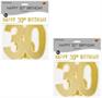 Foil Happy "30th" Birthday Streamer