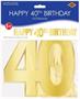Foil Happy "40th" Birthday Streamer
