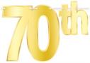 Foil Happy "70th" Birthday Streamer