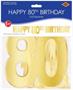Foil Happy "80th" Birthday Streamer