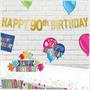 Foil Happy "90th" Birthday Streamer