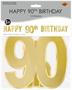 Foil Happy "90th" Birthday Streamer
