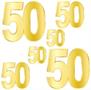 Foil "50" Birthday Cutouts