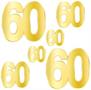 Foil "60" Birthday Cutouts