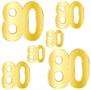 Foil "80" Birthday Cutouts