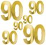 Foil "90" Birthday Cutouts