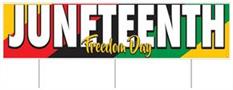Plastic Jumbo Juneteenth Yard Sign