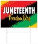 Plastic Juneteenth Yard Sign