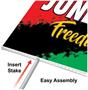 Plastic Juneteenth Yard Sign