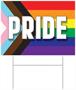 Plastic Pride Flag Yard Sign