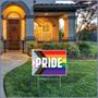 Plastic Pride Flag Yard Sign