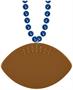 Beads w/Football Medallion