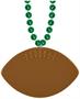 Beads w/Football Medallion