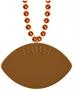 Beads w/Football Medallion