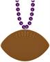 Beads w/Football Medallion