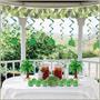 Metallic Palm Leaf Fringe Banner