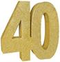 3-D Glittered "40" Centerpiece