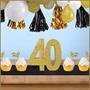 3-D Glittered "40" Centerpiece