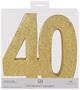 3-D Glittered "40" Centerpiece