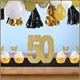 3-D Glittered "50" Centerpiece