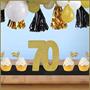 3-D Glittered "70" Centerpiece