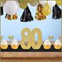 3-D Glittered "80" Centerpiece