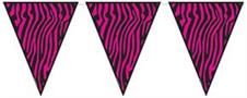 Zebra Print Pennant Banner
