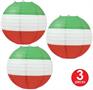 Red, White & Green Paper Lanterns