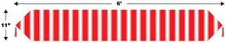 Printed Red & White Stripes Table Runner