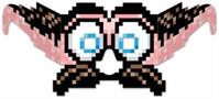 8-Bit Moustache & Eyes Eyeglasses